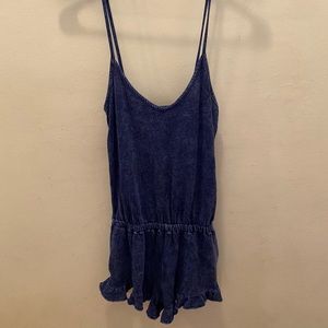 Blue wash romper